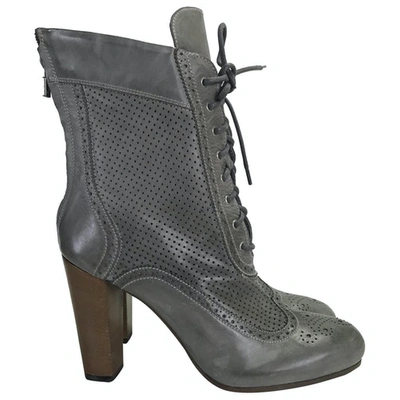 Pre-owned Belstaff Grey Leather Ankle Boots