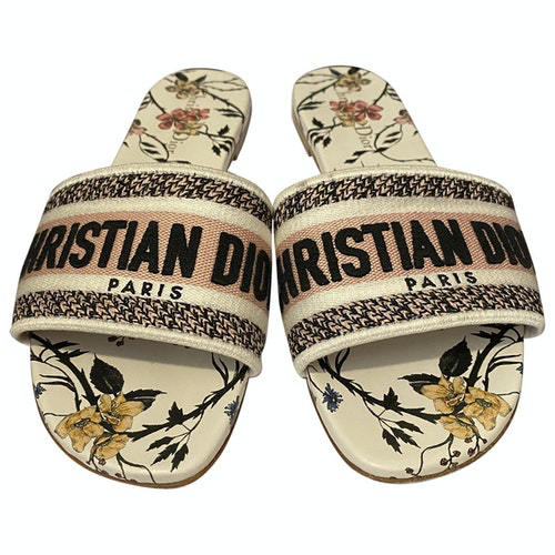 Pre-Owned Dior Dway Multicolour Cloth Sandals | ModeSens