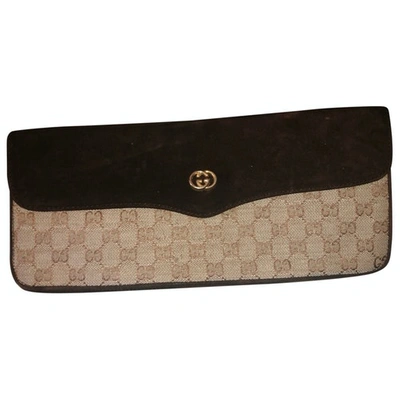 Pre-owned Gucci Brown Leather Clutch Bag