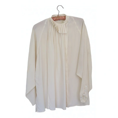 Pre-owned Gucci Silk Blouse In Beige