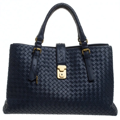 Pre-owned Bottega Veneta Roma Blue Leather Handbag