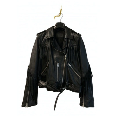 Pre-owned Allsaints Black Leather Jacket