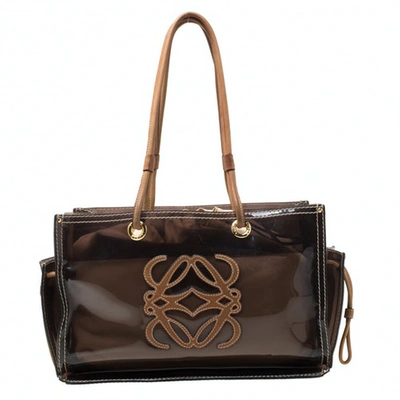 Pre-owned Loewe Amazona Brown Leather Handbag