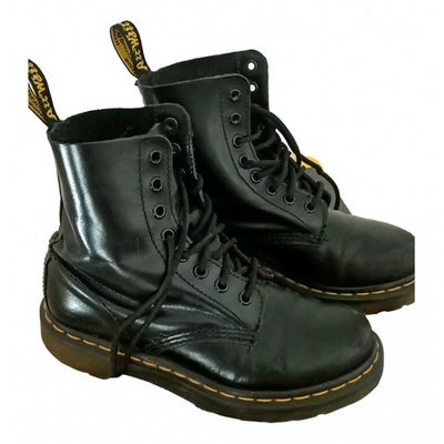 Pre-owned Dr. Martens' Black Leather Ankle Boots