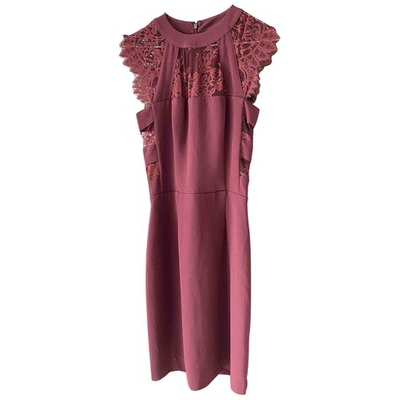 Pre-owned The Kooples Burgundy Cotton - Elasthane Dress