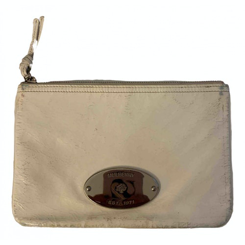 Pre-Owned Mulberry White Patent Leather Clutch Bag | ModeSens