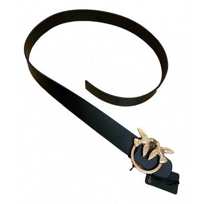 Pre-owned Pinko Black Leather Belt