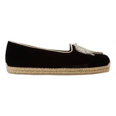 Pre-owned Christian Louboutin Black Cloth Espadrilles