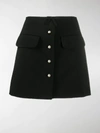 MIU MIU PEARL BUTTON A-LINE SKIRT,15568204