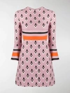 VALENTINO SIGNATURE GEOMETRIC PRINT DRESS,15009796