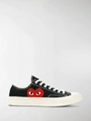 Comme Des Garçons Play X Converse X Comme Des Garçons Play Chuck 70 Ox "half Heart Black" Sneakers In Black