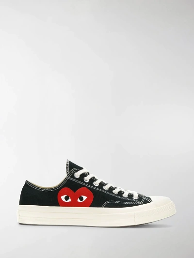 Comme Des Garçons Play X Converse X Comme Des Garçons Play Chuck 70 Ox "half Heart Black" Sneakers