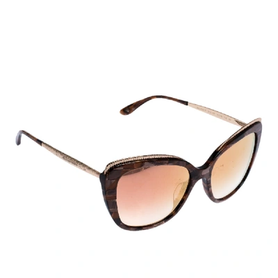 Pre-owned Dolce & Gabbana Pink Gradient/cube Bronze Dg4332f Sunglasses