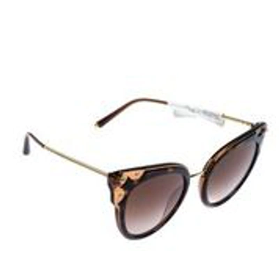 Pre-owned Dolce & Gabbana Havana/brown Gradient Dg4340 Sunglasses