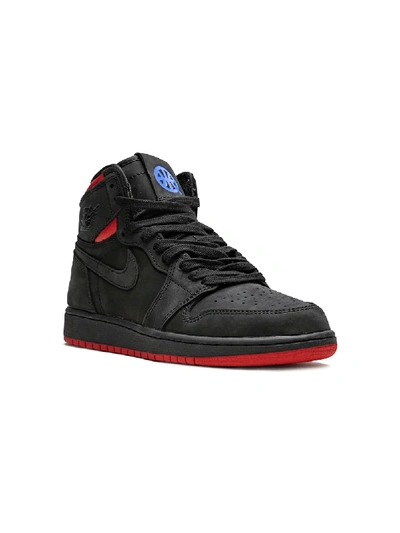 Jordan Teen Air  1 Retro High Sneakers In Black