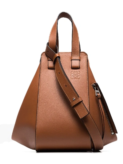 Loewe Compact Hammock Bag In Classic Leather Skin For Woman In Brown