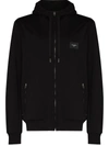 DOLCE & GABBANA LOGO-TAG ZIP-UP HOODIE