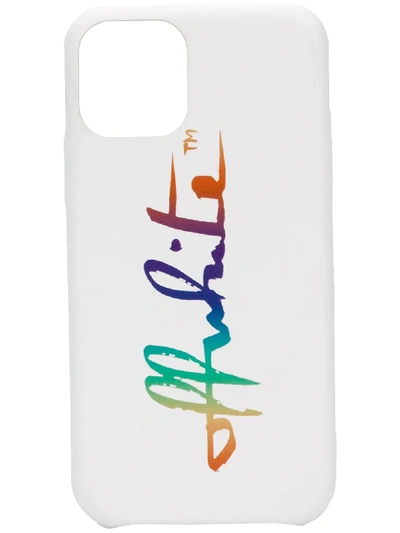 Off-white Iphone 11 Pro Rainbow 手机壳 In White Multicolor