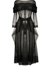 SIMONE ROCHA SEMI-SHEER MID-LENGTH DRESS