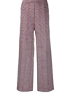 ACNE STUDIOS CHECKERED HIGH-WAISTED TROUSERS