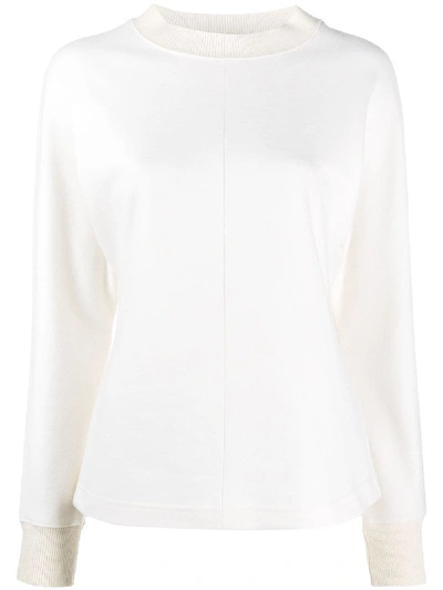 Agnona Long-sleeve Fitted Jumper In Neutrals