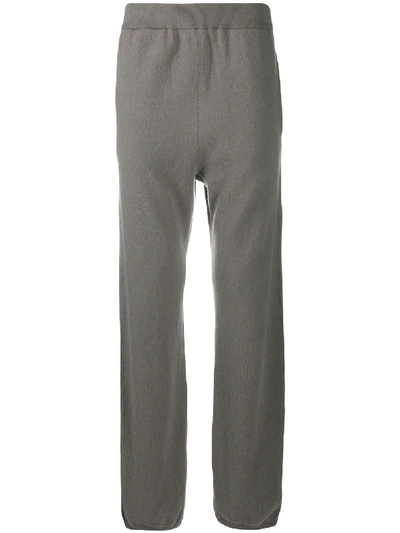 The Row Cashmere Straight Leg Trousers In Grey