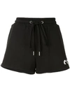 Mostly Heard Rarely Seen 8-bit Logo Drawstring Track Shorts In Black