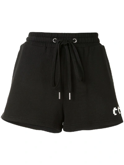 Mostly Heard Rarely Seen 8-bit Logo Drawstring Track Shorts In Black