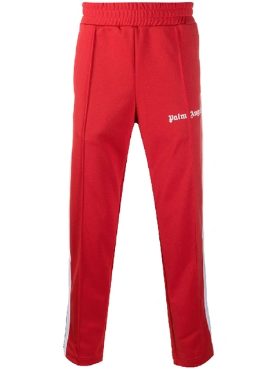 Palm Angels Side Stripe Track Pants In Red