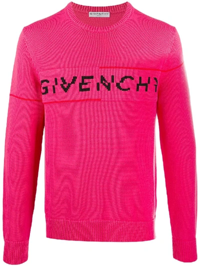 Givenchy 分裂效果logo毛衣 In Pink