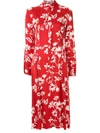 REINALDO LOURENÇO FUNNEL NECK FLORAL DRESS