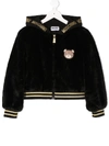 MOSCHINO TEXTURED BEAR MOTIF JACKET