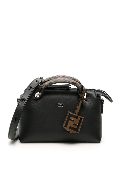 Fendi By The Way Ff Mini Bag In Black,brown