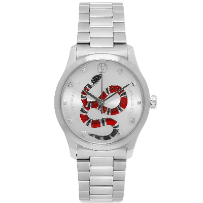 Gucci G-timeless Watch In Silver
