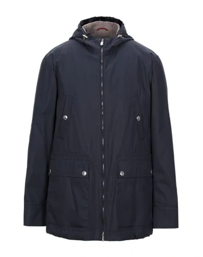 Brunello Cucinelli Full-length Jacket In Dark Blue