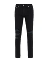 Represent Shredded Cotton Blend Denim Jeans In Black