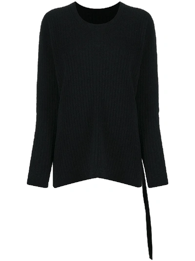 Uma Wang Ribbed Knit Jumper In Black