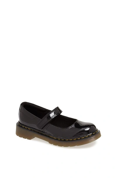 Dr. Martens' Kids' Junior Maccy Patent Leather Mary Jane Shoes In Black