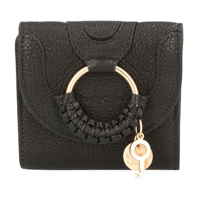 See By Chloé Hana Square Compact Wallet In Black