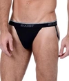 2(x)ist Stretch Cotton Jock Strap 3-pack In Black