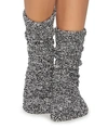 Barefoot Dreams Cozychic Heathered Plush Socks In Black,white