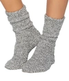 Barefoot Dreams Cozychic Heathered Plush Socks In Graphite