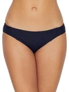 Becca Fine Line Ribbed Bikini Bottoms In Black
