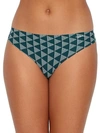 Calvin Klein Printed Invisibles Thong In Pyamid Stripe