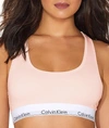 Calvin Klein Modern Cotton Racerback Bralette In Nymphs Thigh