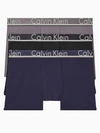 Calvin Klein Microfiber Stretch Boxer Briefs - Pack Of 3 In Shore,black,ice