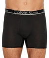 Calvin Klein Comfort Microfiber Boxer Brief 3-pack In Black,black