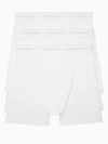 Calvin Klein Men's 3-pack Cotton Classics Boxer Briefs Underwear In White