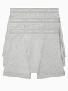 Calvin Klein 3-pack Cotton Boxer Briefs In Grey Heather