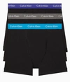 Calvin Klein Cotton Stretch Boxer Brief 3-pack In Black Assorted Bands